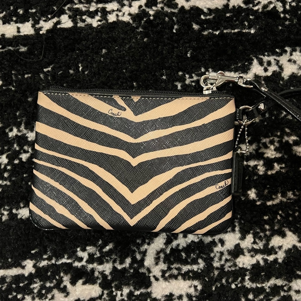 Zebra Print Coach Wristlet
